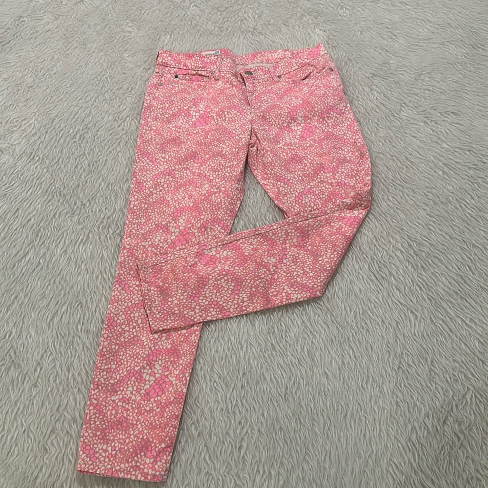 Gap pink polka dot leggings jeans size 29